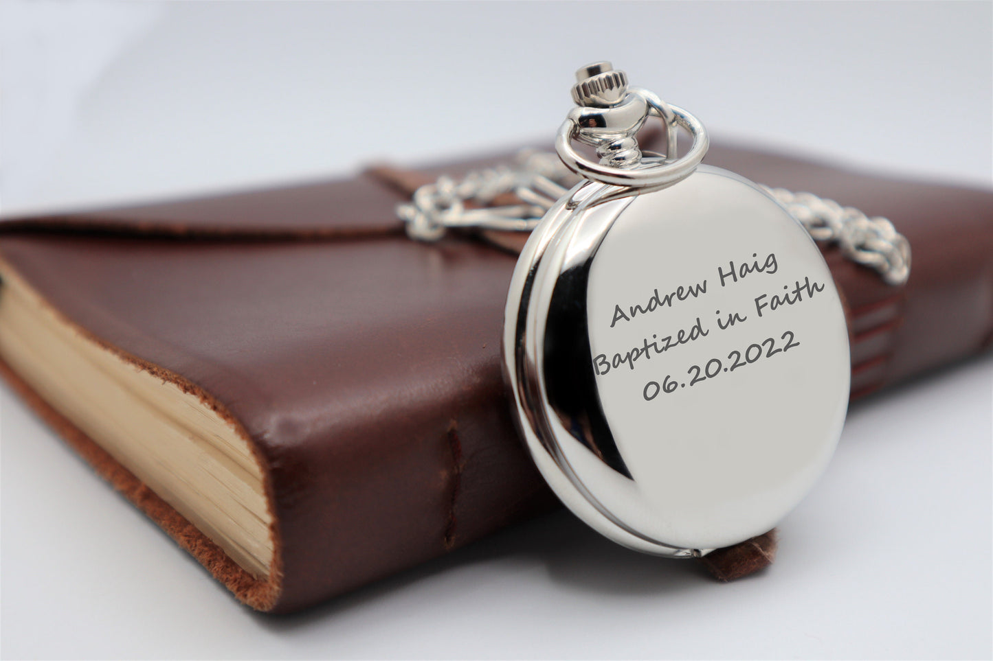 Personalized Pocket Watch For Groomsmen | Custom Pocket Watch Chain for Groomsman | Engraved Watch For Father of the Bride Wedding Gift