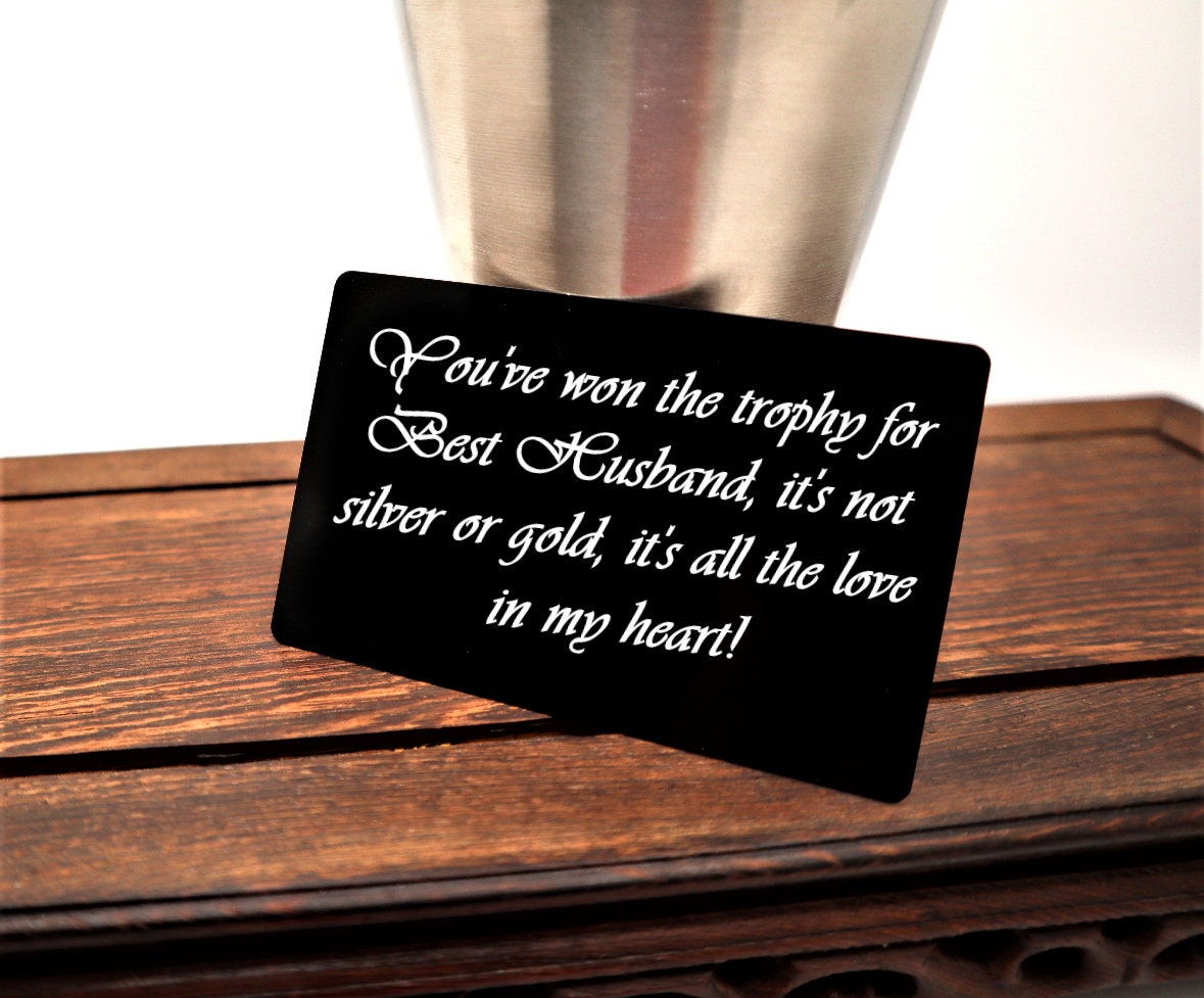 Wallet Card Personalized Insert With Your Actual Handwritten Love Message To Give As Gift For Her And Him | Long Distance Personalized Gift