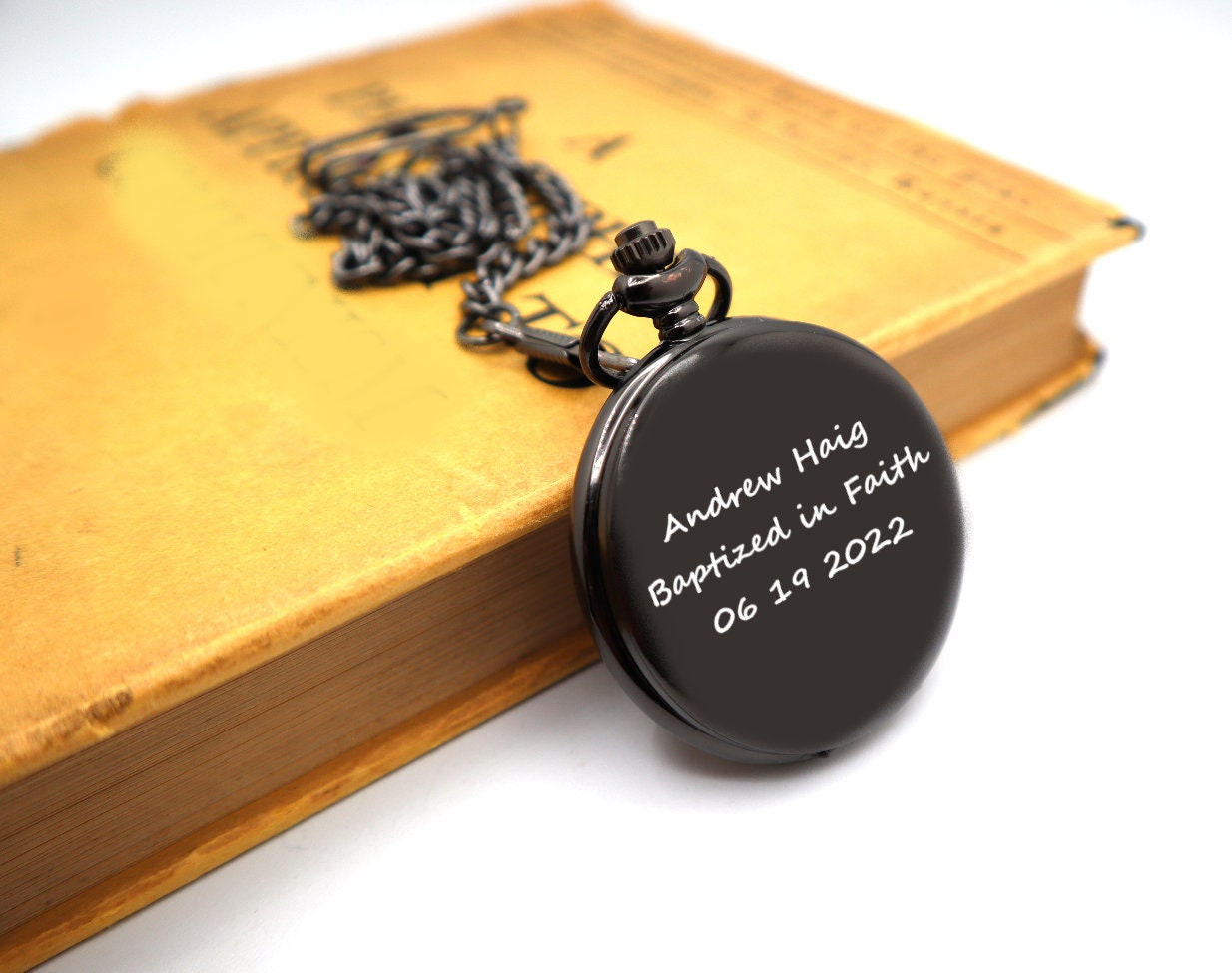 Personalized Pocket Watch For Groomsmen | Custom Pocket Watch Chain for Groomsman | Engraved Watch For Father of the Bride Wedding Gift