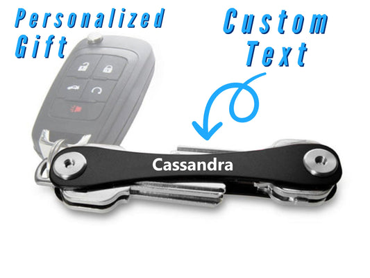 Personalized Smart Keychain Organizer To Give As Gifts for Birthday, Anniversary, Graduation, Wedding & Valentines Gift | Engraved Key Chain