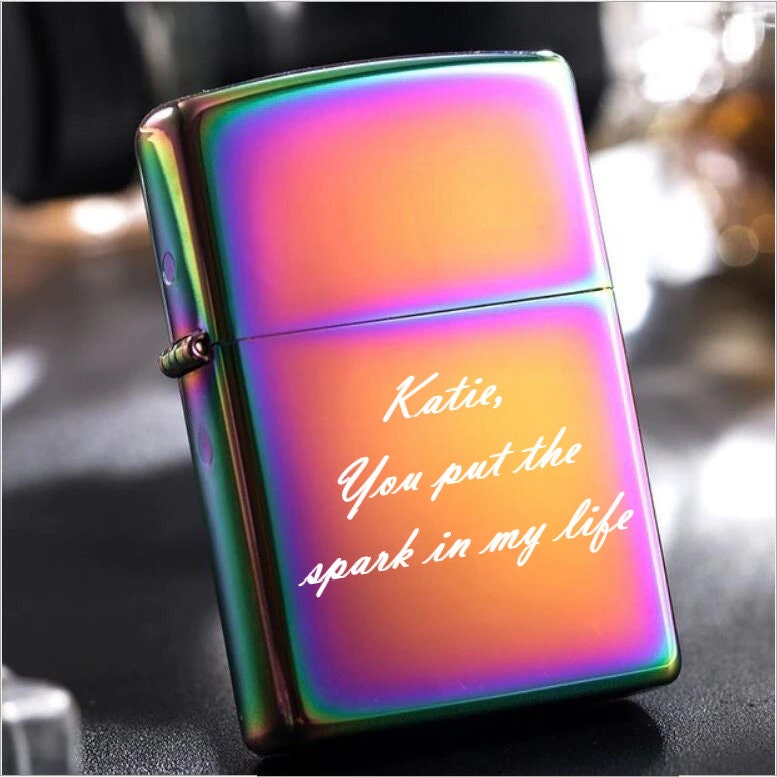 Personalized Lighter With Custom Engraved Name for Gift To Groomsman, Husband, Dad | Cigar Lighter Boyfriend Gift and Wedding Groomsman Gift