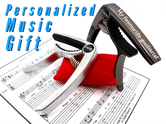 Personalized Metal Guitar Capo To Give As Gifts To Music Teacher, Musician, And Guitar Teacher | Guitar Capo Music Gift For Guitar Picks