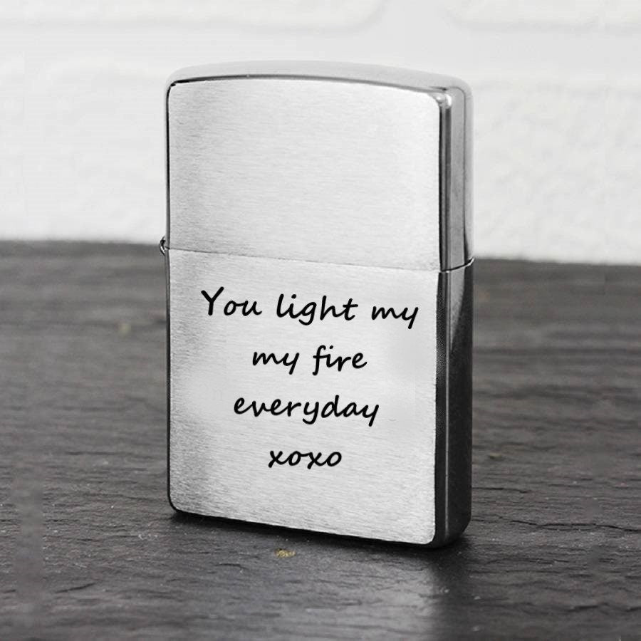 Personalized Lighter With Custom Engraved Name for Gift To Groomsman, Husband, Dad | Cigar Lighter Boyfriend Gift and Wedding Groomsman Gift