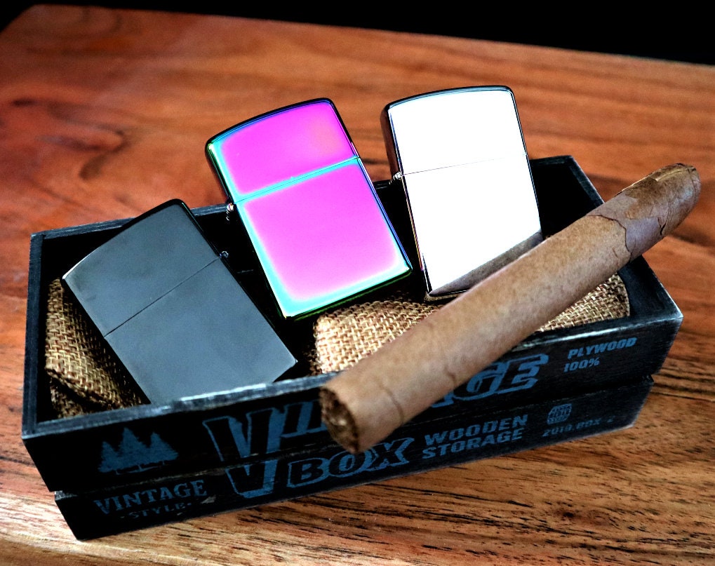Personalized Lighter With Custom Engraved Name for Gift To Groomsman, Husband, Dad | Cigar Lighter Boyfriend Gift and Wedding Groomsman Gift