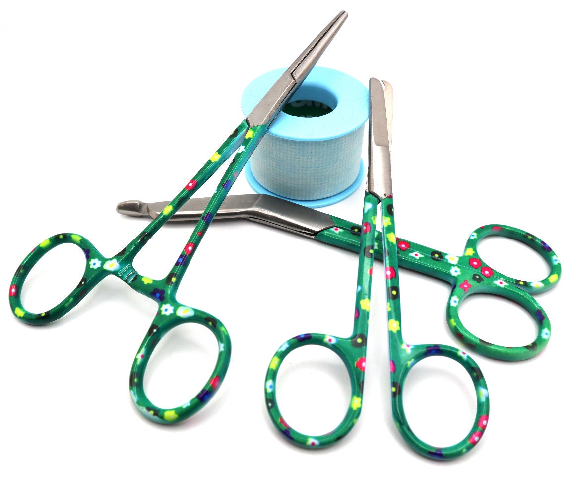 Personalized Gift Set For Nurse With Bandage Scissor, Hemostat, Suture Scissor | Vet Tech, Veterinary & Nursing Student Graduation Gifts