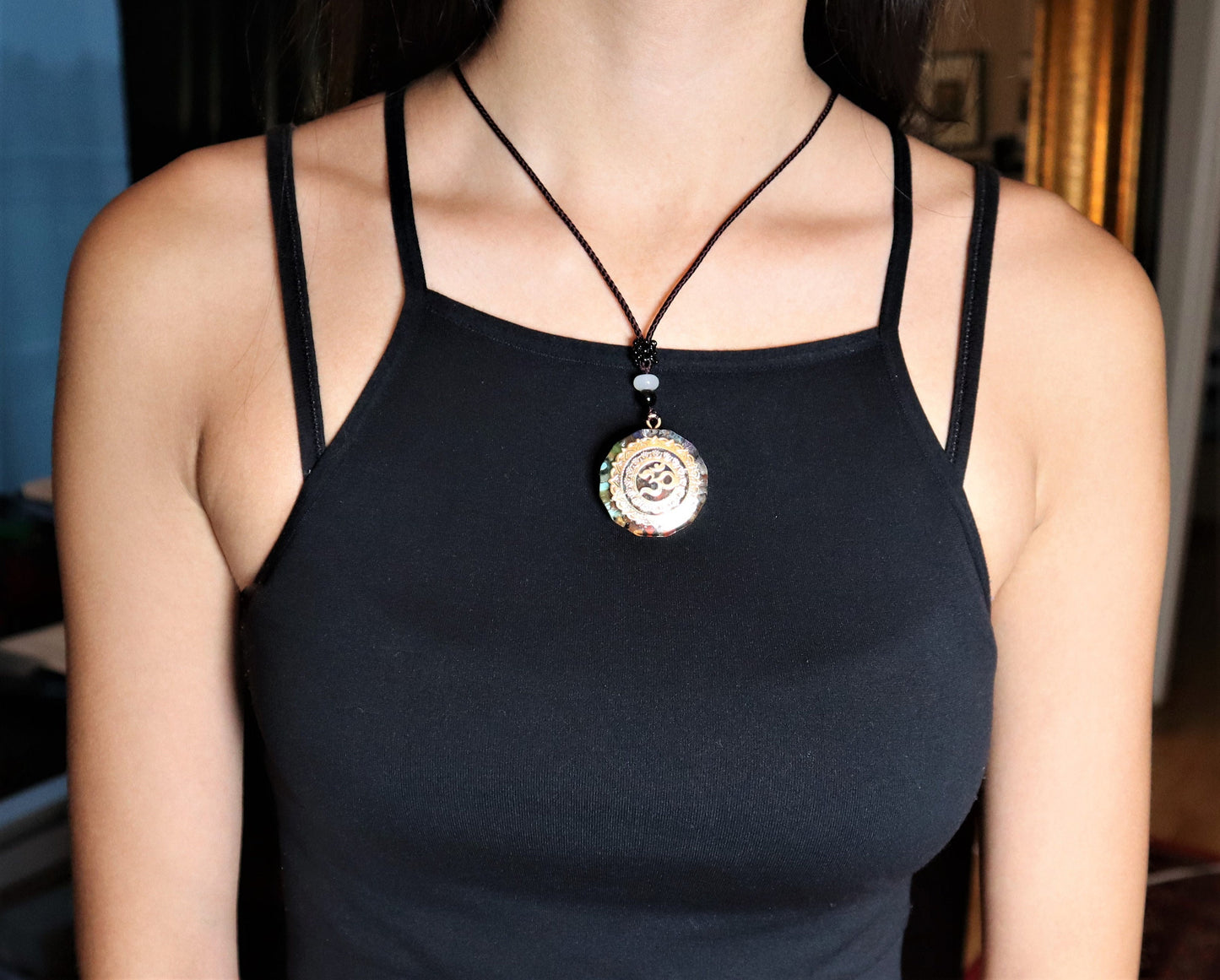 Chakra Orgonite Necklace With Healing Crystals To Improve Energy Through Meditation, Yoga, Reiki, and Om | Chakra Necklace - EMF Protection