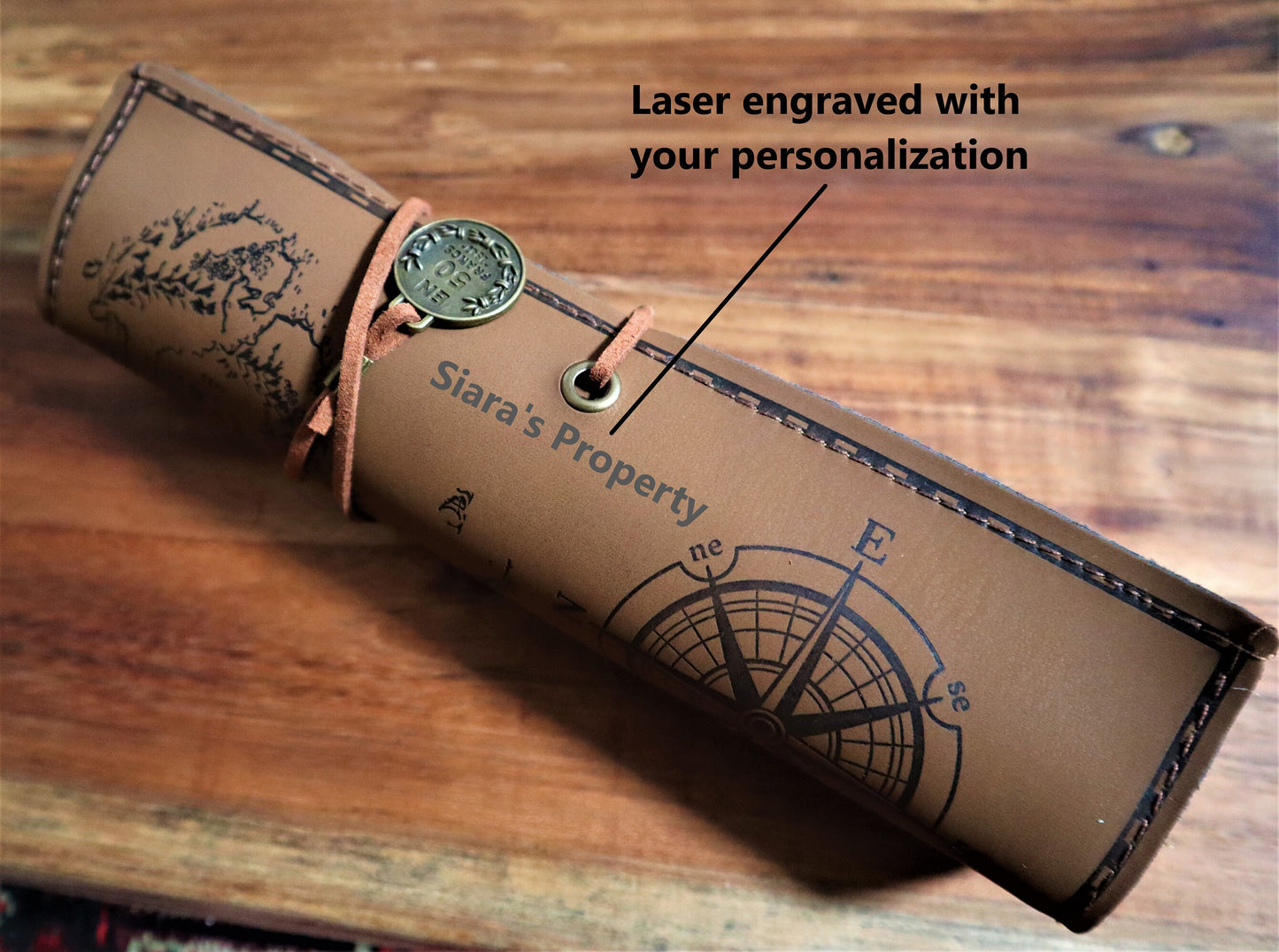 Personalized Leather PU Pencil Roll Up Case, Paint Brush Case Personalized Gift for Artists And Painters, Artist Roll Up Gifts For Valentine