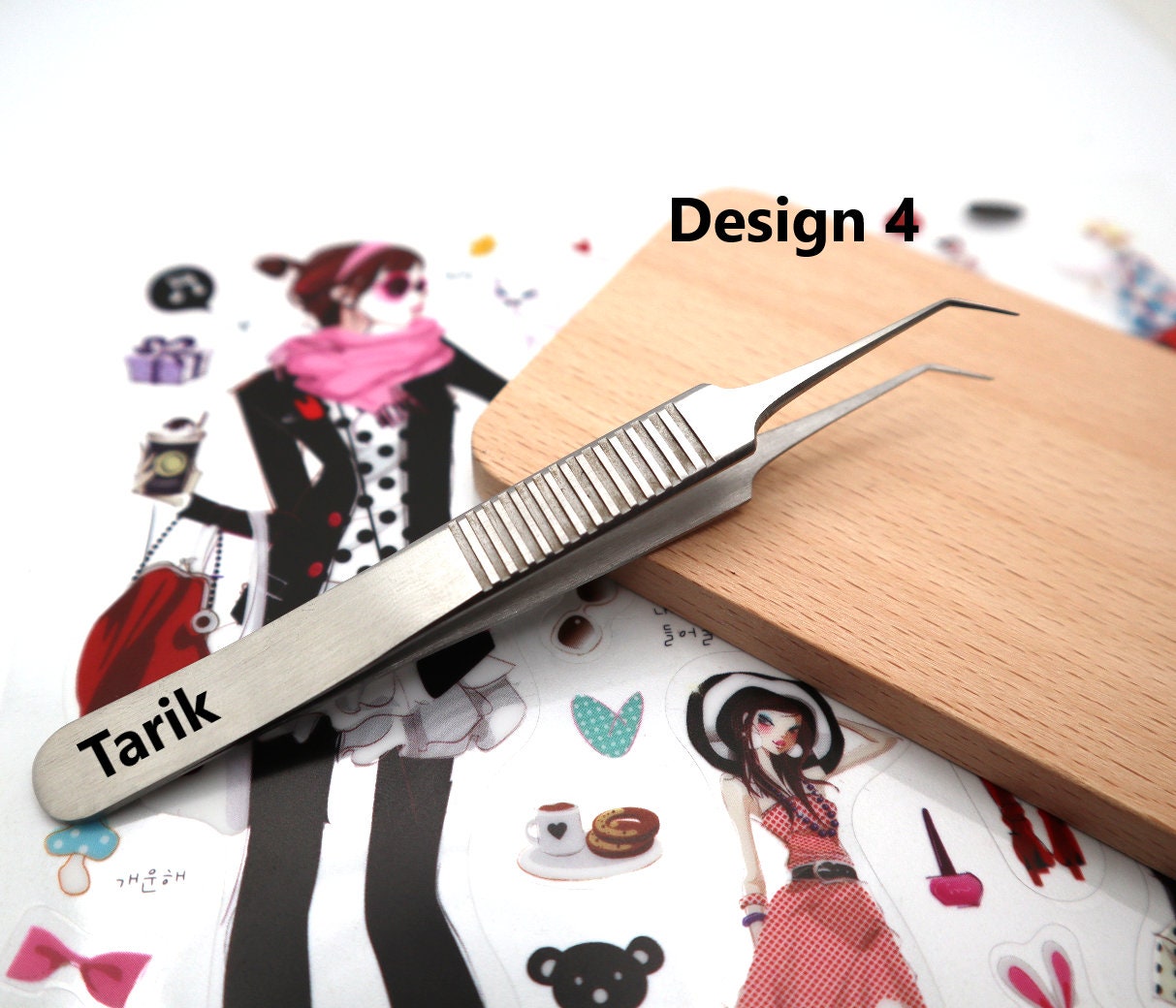 Personalized Stickers Tweezers For Scrapbooking, Custom Craft Tweezers, Engraved Sticker Tweezers For Journal, Tweezers For Nail Art Tool