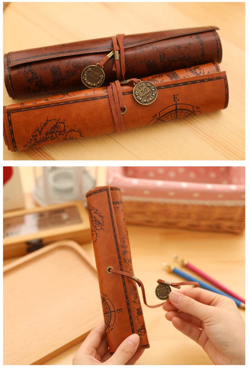 Personalized Leather PU Pencil Roll Up Case, Paint Brush Case Personalized Gift for Artists And Painters, Artist Roll Up Gifts For Valentine