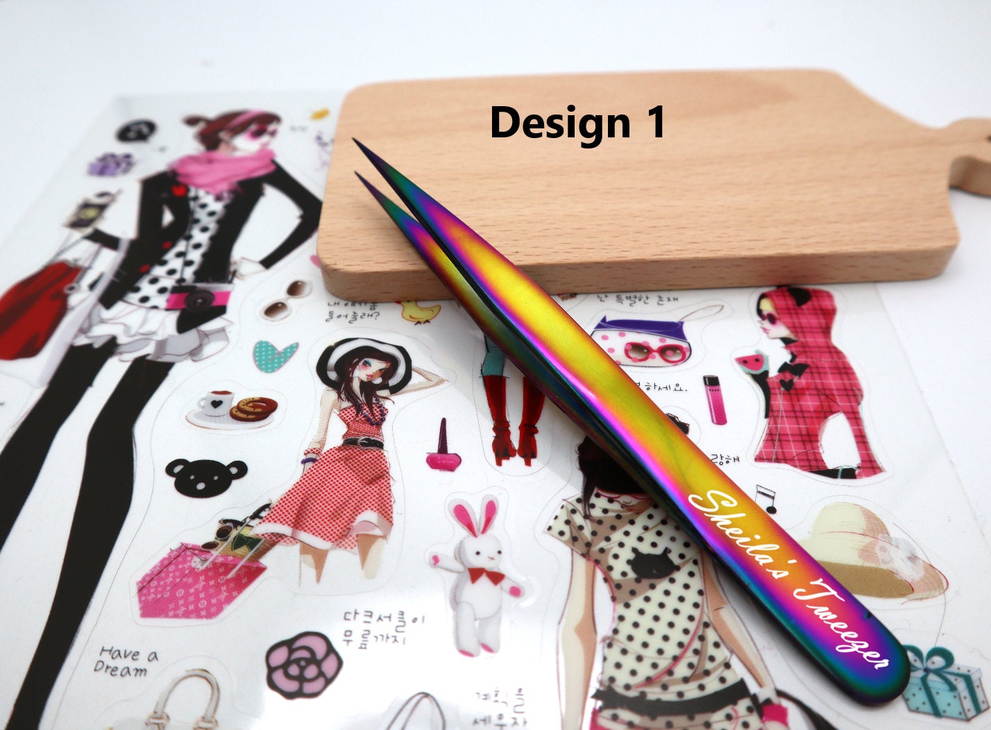 Personalized Stickers Tweezers For Scrapbooking, Custom Craft Tweezers, Engraved Sticker Tweezers For Journal, Tweezers For Nail Art Tool