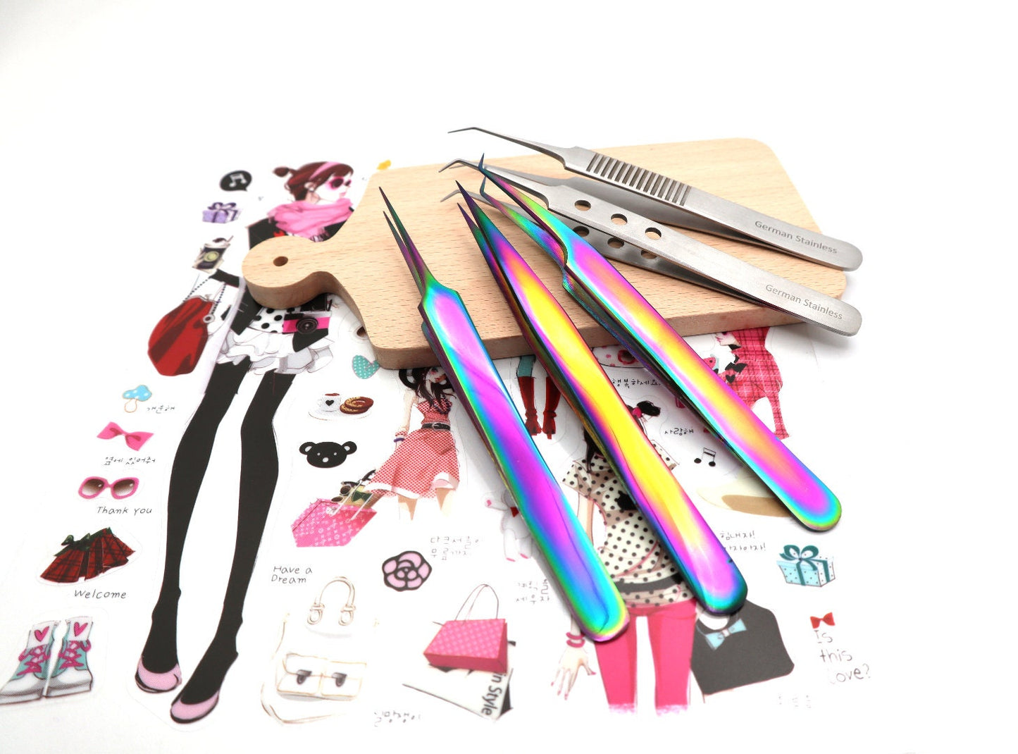 Personalized Stickers Tweezers For Scrapbooking, Custom Craft Tweezers, Engraved Sticker Tweezers For Journal, Tweezers For Nail Art Tool