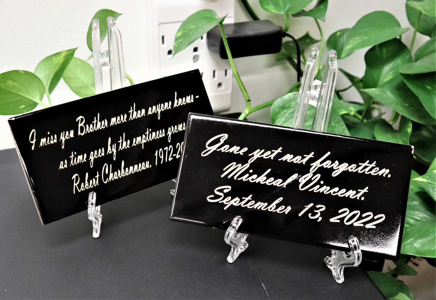 Personalized Memorial Plaque With Custom Engraved Message For Your Loved One, Custom Engraved Memorial Sympathy Gift Plaque For Dog Cat Pet