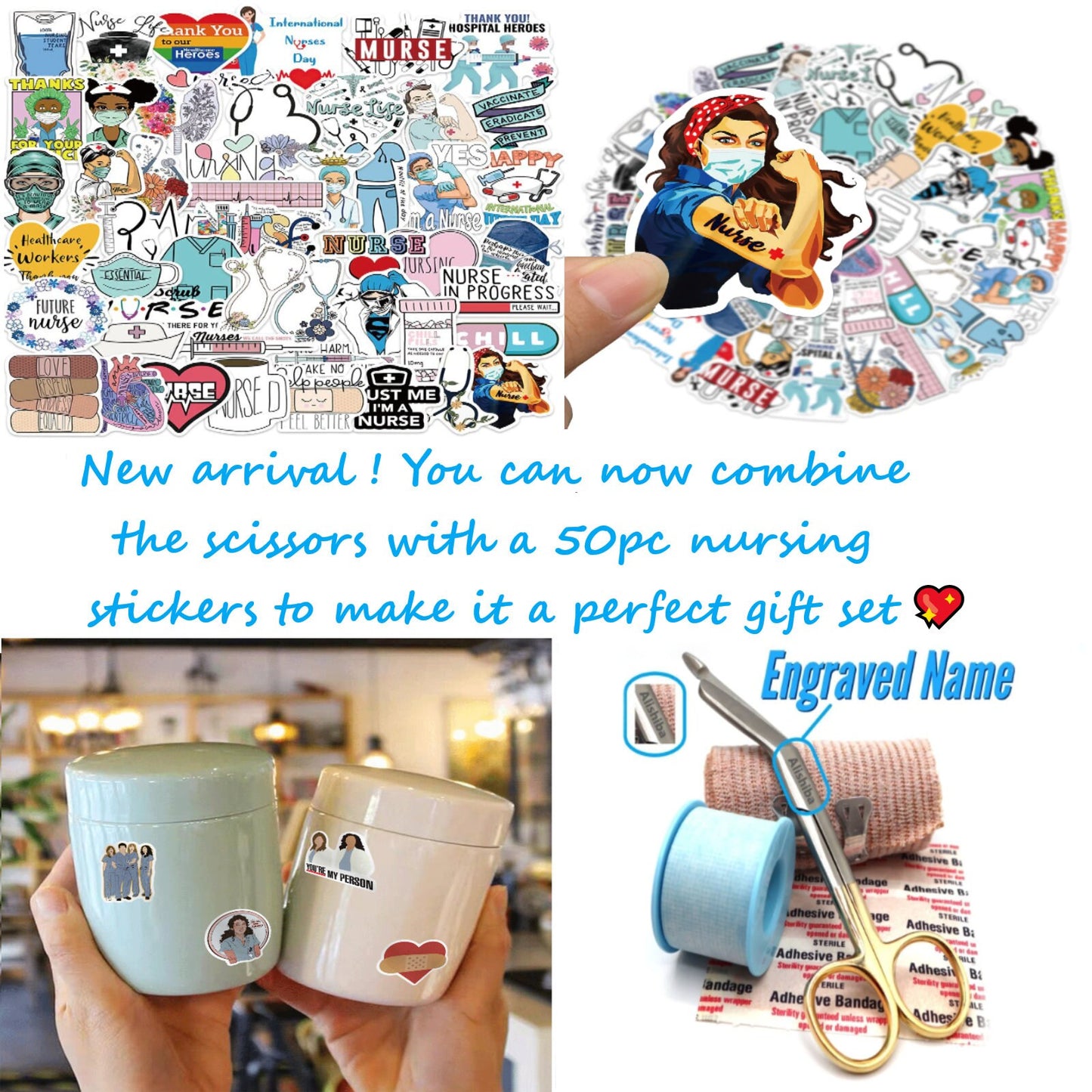 Engraved Nurse Gift Bandage Scissors For Nurses And Nursing Students, Vet Tech Week Gift Ideas, Nurse Appreciation & Veterinary Technician