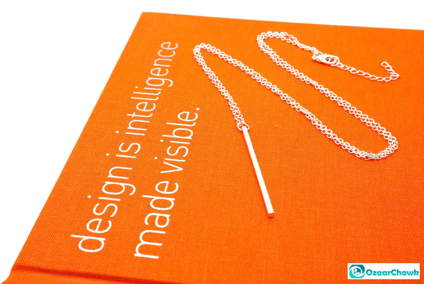 Long Vertical Bar Necklace for Valentines Gift For Her | Silver Bar Necklace For Women | Minimalist Silver Bar Necklace | Silver Bar Jewelry
