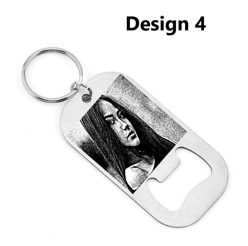Custom Bottle Opener With Actual Image Engraved With Your Message For Special Occasions Such As Valentines, Weddings, and Groomsmen Gift