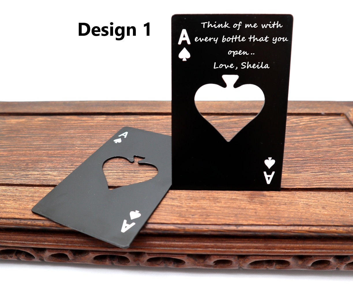 Custom Bottle Opener With Actual Image Engraved With Your Message For Special Occasions Such As Valentines, Weddings, and Groomsmen Gift