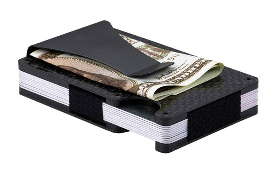 RFID Wallet With Money Clip Personalized With Your Custom Engraved Message, Custom Men's Metal RFID Blocking Wallet, Custom Money Clip Gift