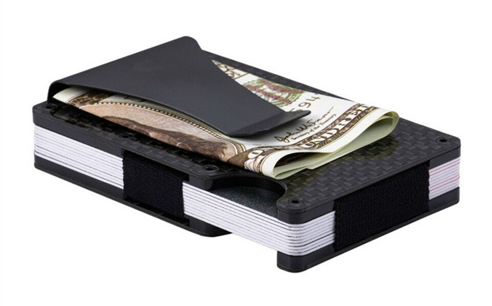 RFID Wallet With Money Clip Personalized With Your Custom Engraved Message, Custom Men's Metal RFID Blocking Wallet, Custom Money Clip Gift