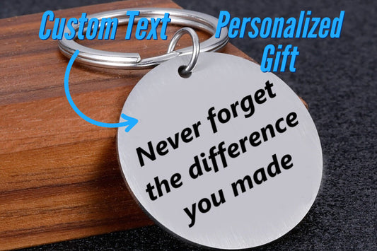 Personalized Inspirational Keychain, Custom Engraved Corporate Gifts, Motivational Gift Keyring For Colleagues, Employees Appreciation Gifts