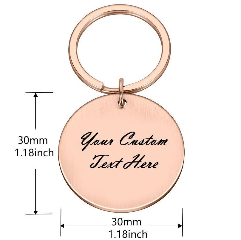 Personalized Keychain With Your Own Custom Engraved Picture, Unique Personalized Keyring Gift Engraved With Real Picture, Photo Keyring Gift