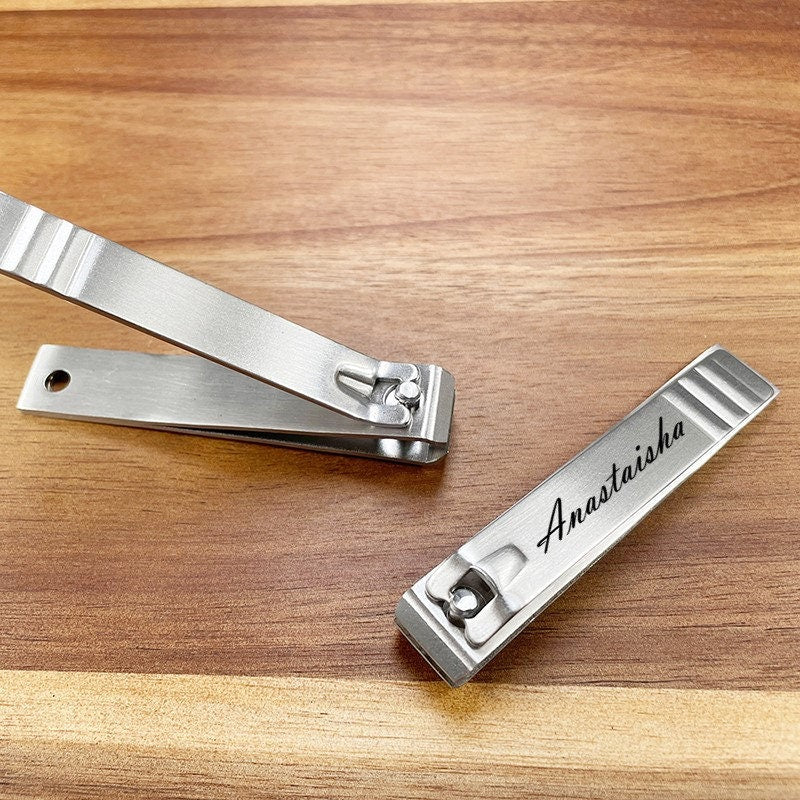 Custom Engraved Nail Clippers, Personalized Stainless Steel Nail Cutter for Grooming, Customizable Nail Clipper, Unique Gift for Men & Women