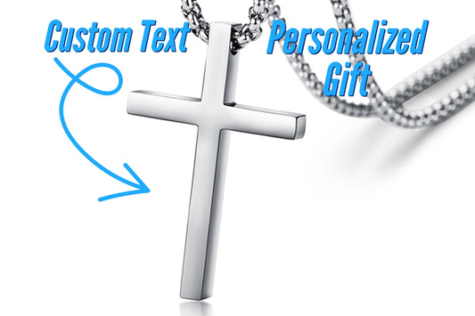 Personalized Cross Necklace With Your Name For Women and Men, Custom Engraved Cross Pendant Confirmation Gift, Cross Necklace Baptism Gift
