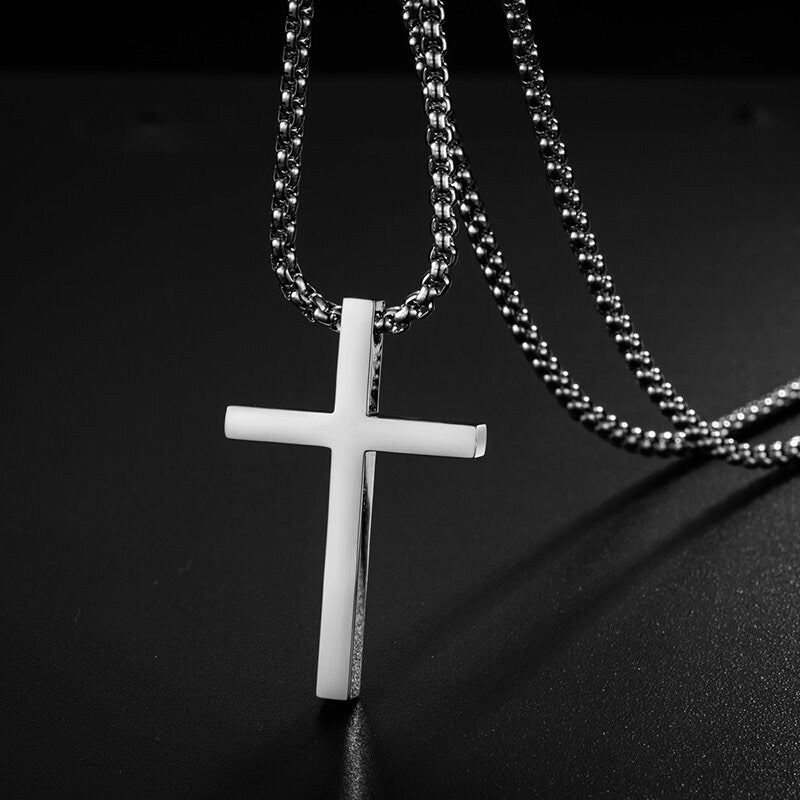 Custom Engraved Cross Necklace For Christening And Confirmation Gift For Girls And Boys, Personalized Cross For Baptism And Communion Gift