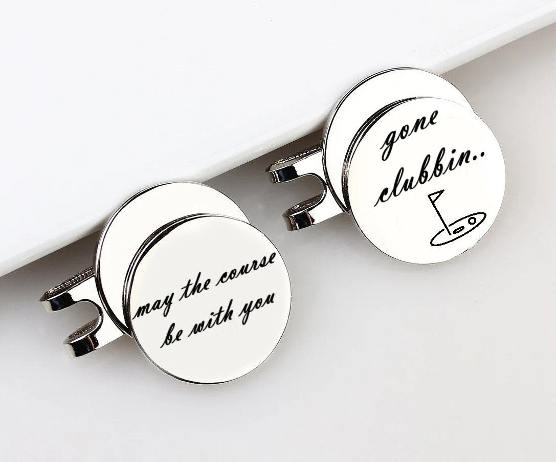 Personalized Golf Ball Marker, Golf Gifts For Men, Gifts For Golfers, Engraved Golf Ball Markers with Magnetic Hat Clip, Gift For Golf Dad