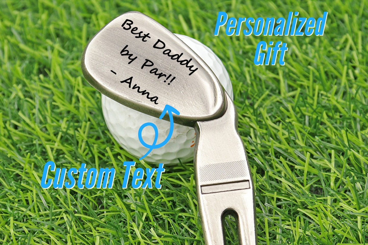 Personalized Golf Ball Marker Divot Tool, Custom Groomsmen Golf Ball Marker Gift, Engraved Father of the Groom  Gift, Customized Golf Gifts
