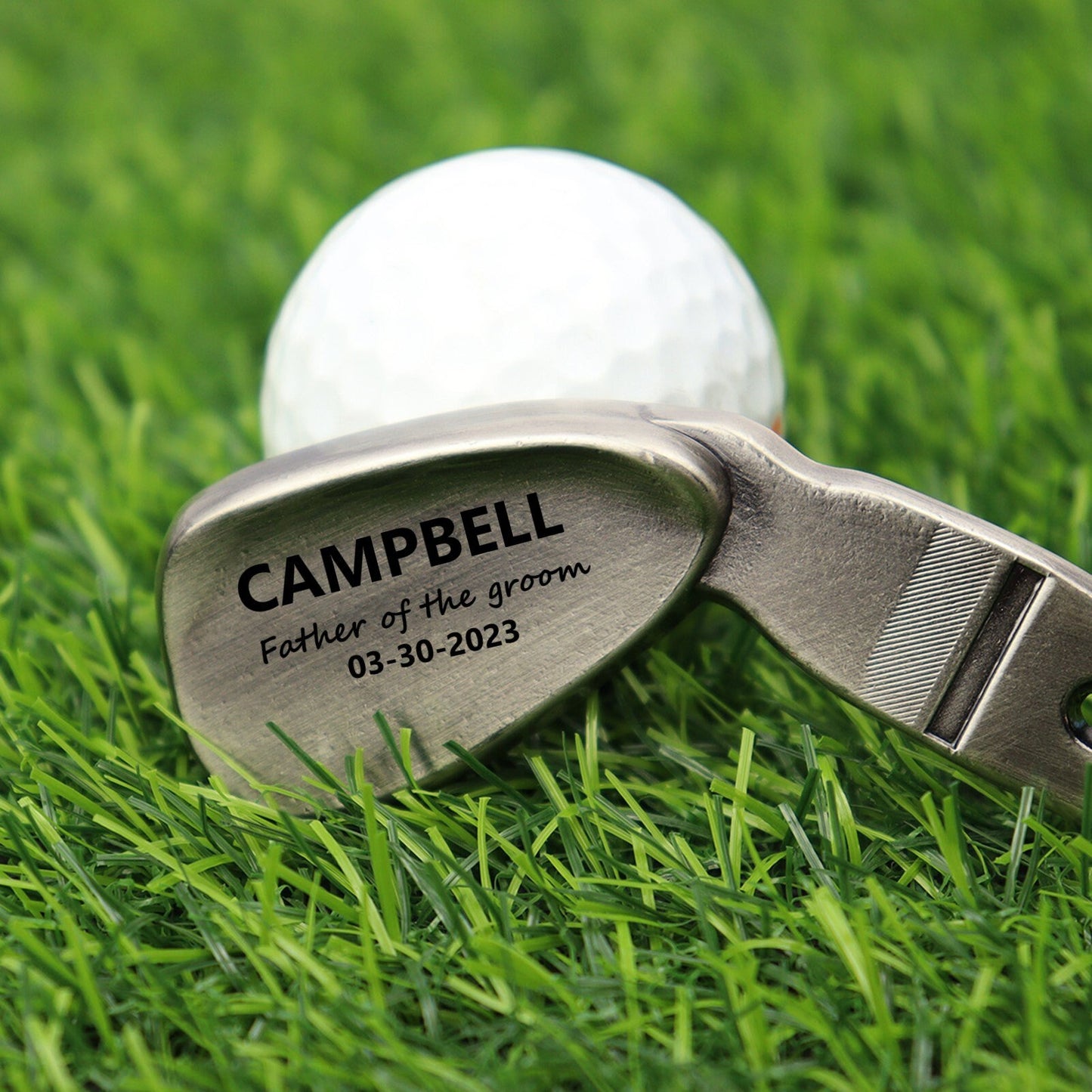 Personalized Golf Ball Marker Divot Tool, Custom Groomsmen Golf Ball Marker Gift, Engraved Father of the Groom  Gift, Customized Golf Gifts