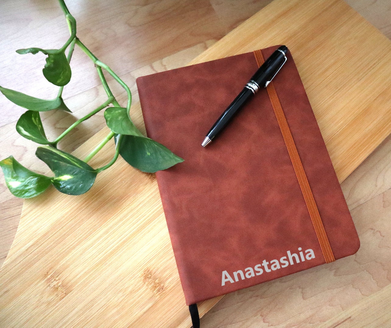 Personalized Leather Travel Journal and Notebooks, Custom Engraved PU Leather Notebook for Writing and Planning, Diary for Adventure Seekers