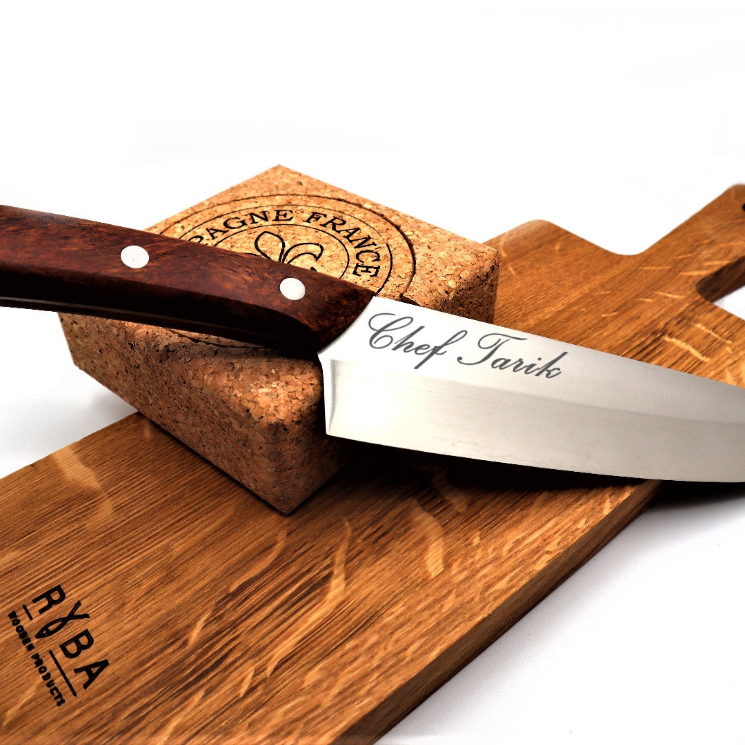 Engraved Chef Knife, Personalized Japanese Chef Knives With Cutting Board For House Warming Gift, Custom Engraved Cleaver Knife With Apron