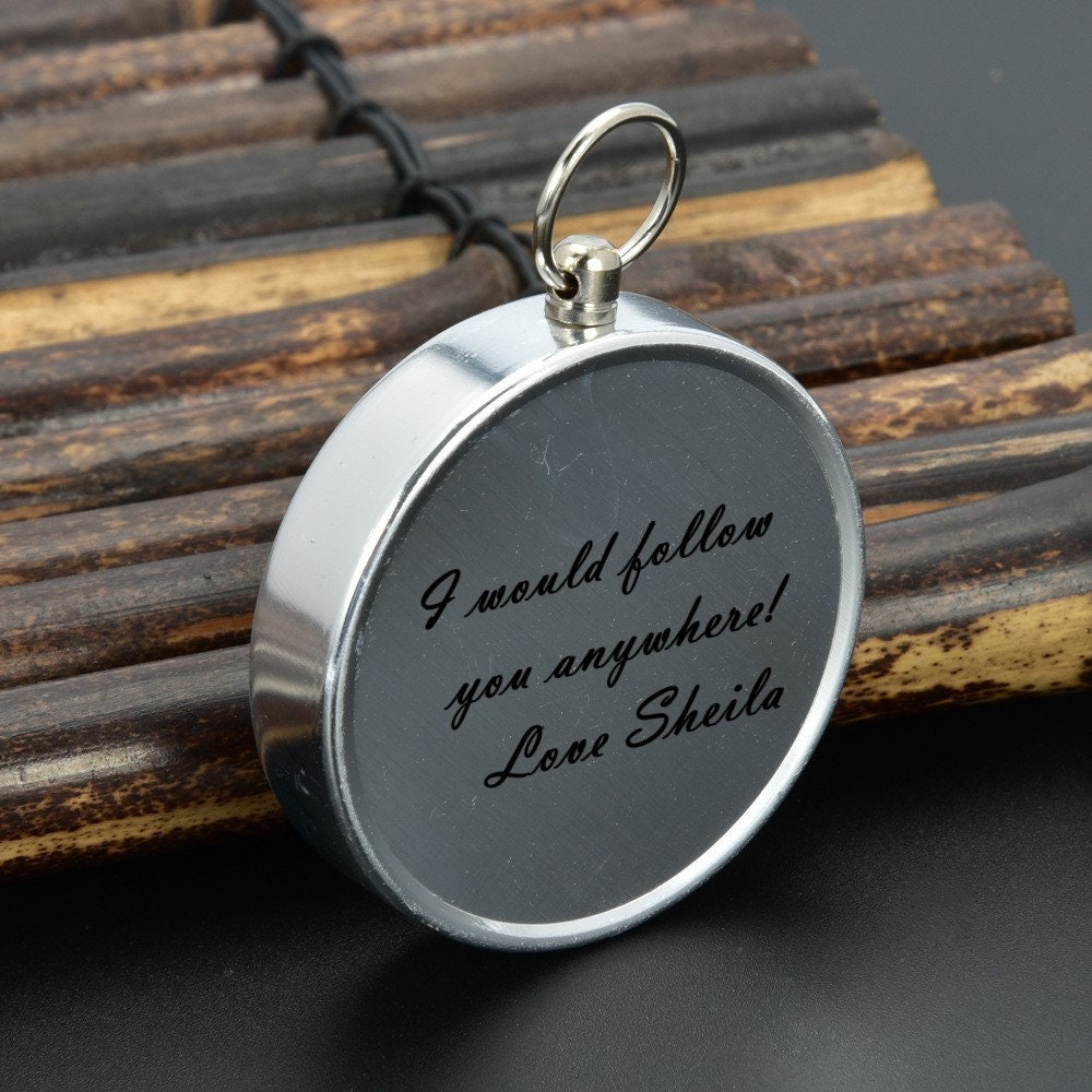 Personalized Compass With Engraved Name | Custom Pocket Compass Gift For Communion, Graduation, Anniversary, Hiking Gifts, Baptism Compass
