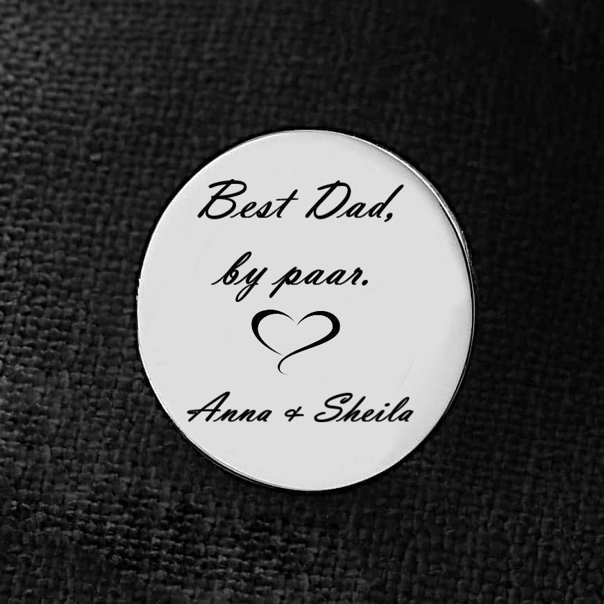 Personalized Golf Ball Marker, Golf Gifts For Men, Gifts For Golfers, Engraved Golf Ball Markers with Magnetic Hat Clip, Gift For Golf Dad