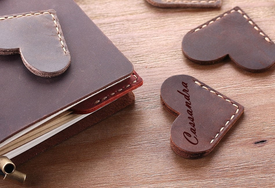 Personalized Leather Bookmark, Custom Engraved Bookmarks For Book Lovers And Bookworms, Hand Crafted Book Mark For Book Lover & Reading Gift