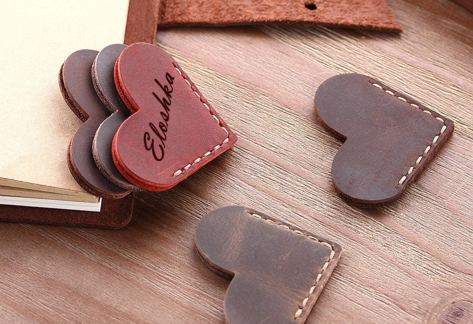 Personalized Leather Bookmark, Custom Engraved Bookmarks For Book Lovers And Bookworms, Hand Crafted Book Mark For Book Lover & Reading Gift