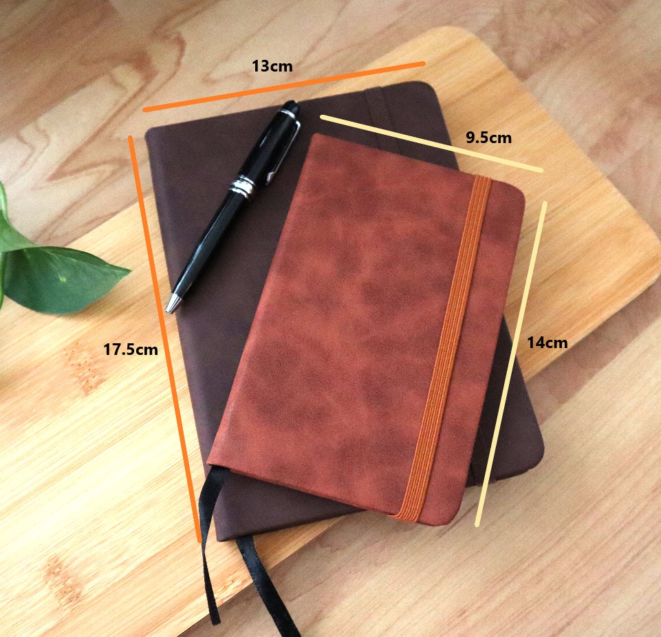 Personalized Leather Travel Journal and Notebooks, Custom Engraved PU Leather Notebook for Writing and Planning, Diary for Adventure Seekers