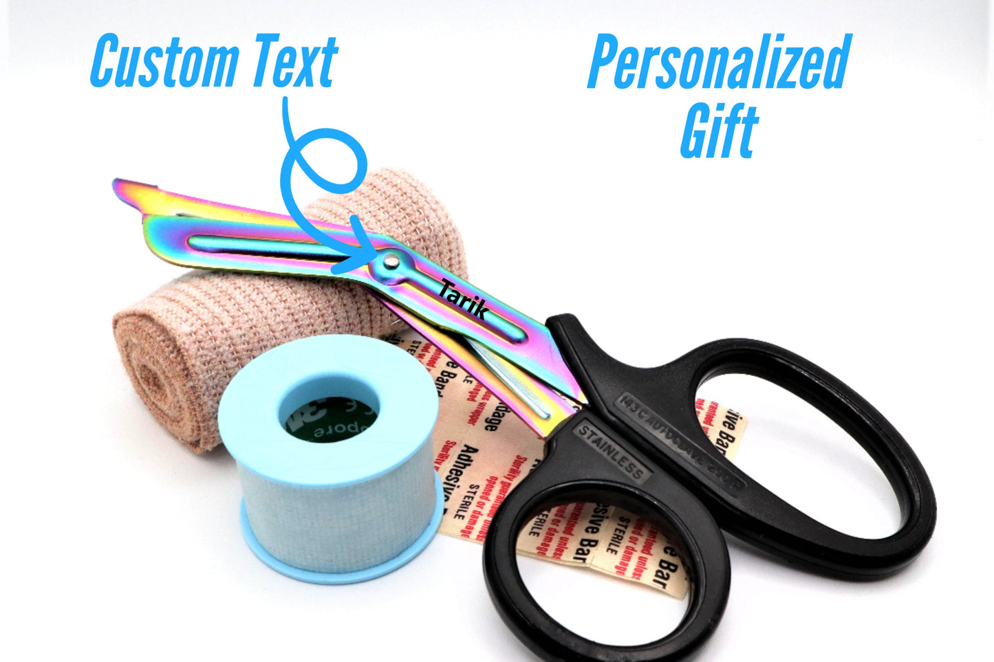 Personalized Bandage Scissor EMT Trauma Shear With Coated Black Stainless Steel For Nurses, Vet Tech Gift Ideas, And Nurse Appreciation Gift