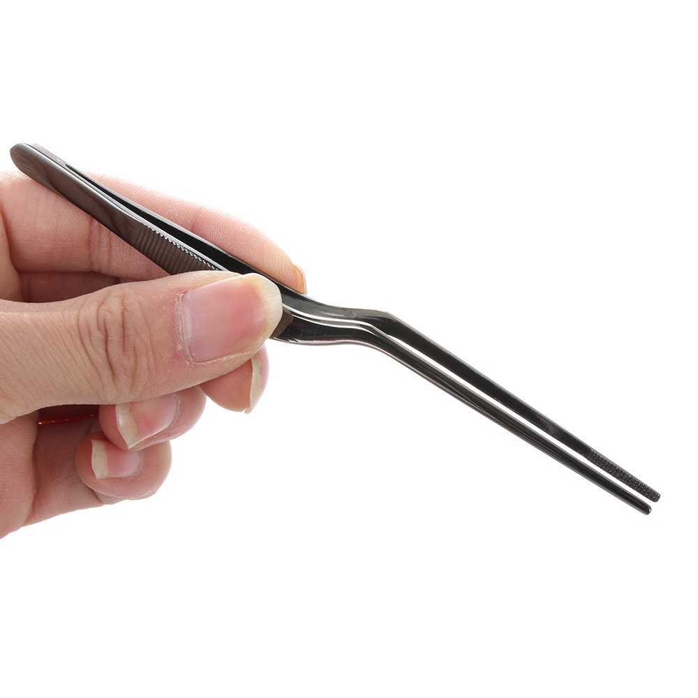 Personalized Multi Purpose Plating Kitchen Tweezers with Precision Stainless Steel Tongs for Pince Culinary Cuisine Cooking and Plating Food