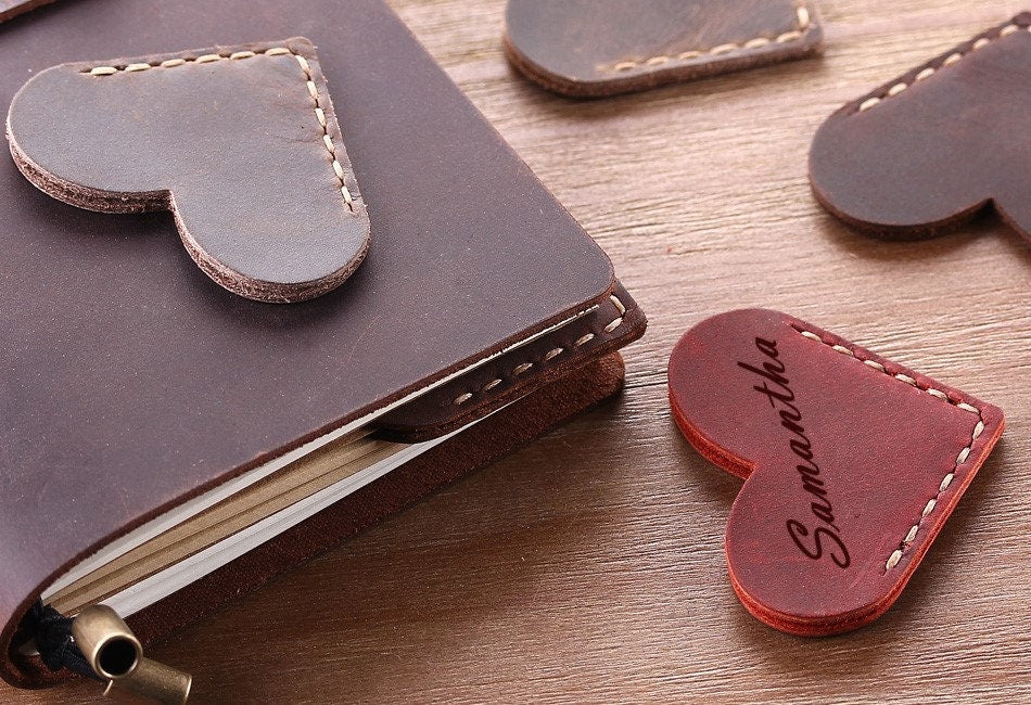 Personalized Leather Bookmark, Custom Engraved Bookmarks For Book Lovers And Bookworms, Hand Crafted Book Mark For Book Lover & Reading Gift