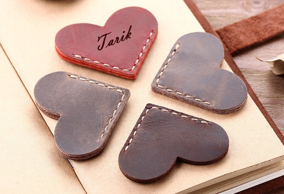 Personalized Leather Bookmark, Custom Engraved Bookmarks For Book Lovers And Bookworms, Hand Crafted Book Mark For Book Lover & Reading Gift