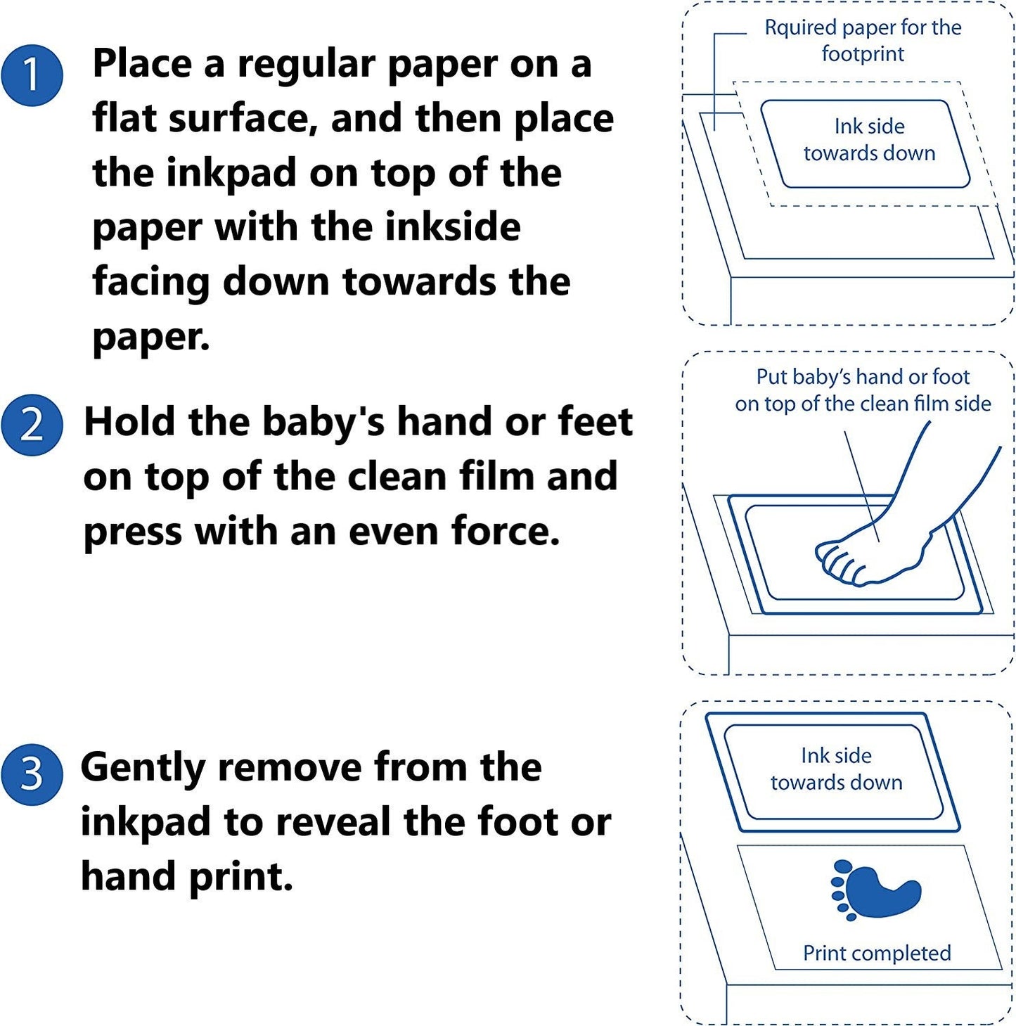 Baby Hand And Foot Print Image Transfer Pad, Newborn Baby Shower Gift, New Born Clean No Touch Ink Pad, Inkless Handprint Footprint Transfer