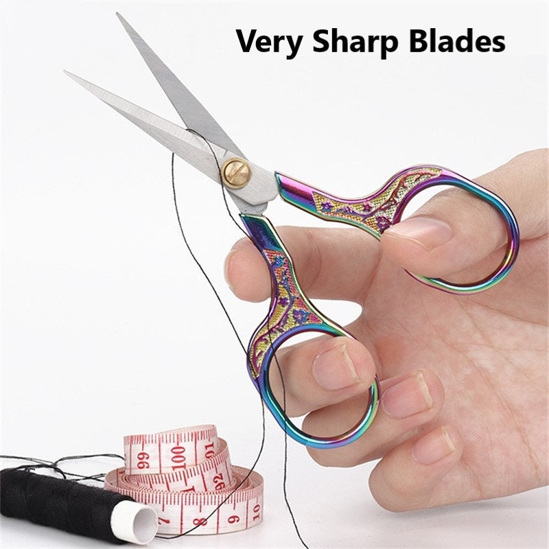 Engraved Small Scissor For Sewing, Pruning, Needle Craft, Stitching, Embroidery Thread Snips, and Cross Stitch | Personalized Gift - DIY