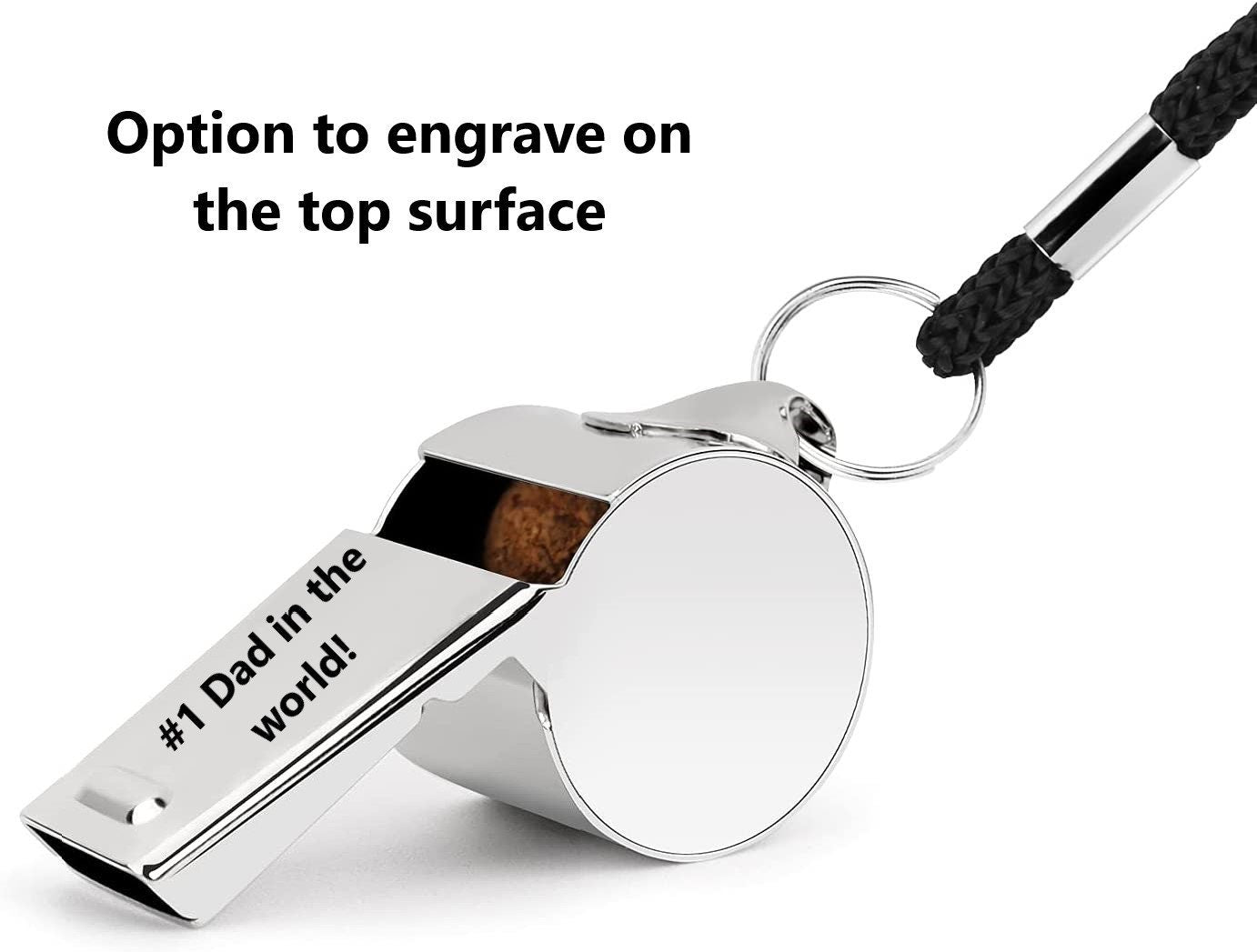 Custom Whistle Necklace Personalized for Referees And Coaches | Engraved Coach Gift For Soccer, Football, Basketball, Hockey And Lifeguards
