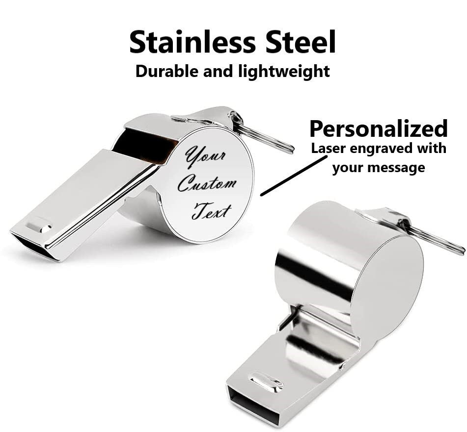 Personalized Sports Whistle Gifts For Coaches And Life Guards, Custom Engraved Coach Gift For Soccer, Hockey, Basketball & Sport Enthusiasts