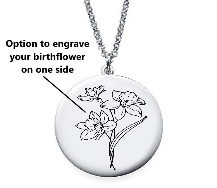 Custom Handwriting Necklace With Your Actual Hand Writing, Vintage Style Personalized Memorial Signature Necklaces, Customized Disc Necklace