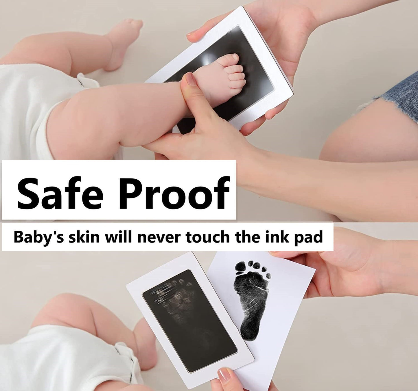 Baby Hand And Foot Print Image Transfer Pad, Newborn Baby Shower Gift, New Born Clean No Touch Ink Pad, Inkless Handprint Footprint Transfer