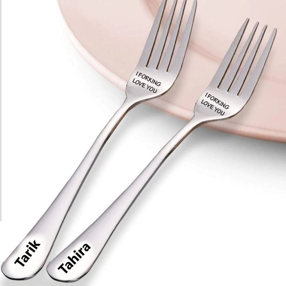 Custom Engraved Silverware With Personalized Message On Spoons And Forks | Customized  Unique Gifts For Birthdays And Special Ocassions