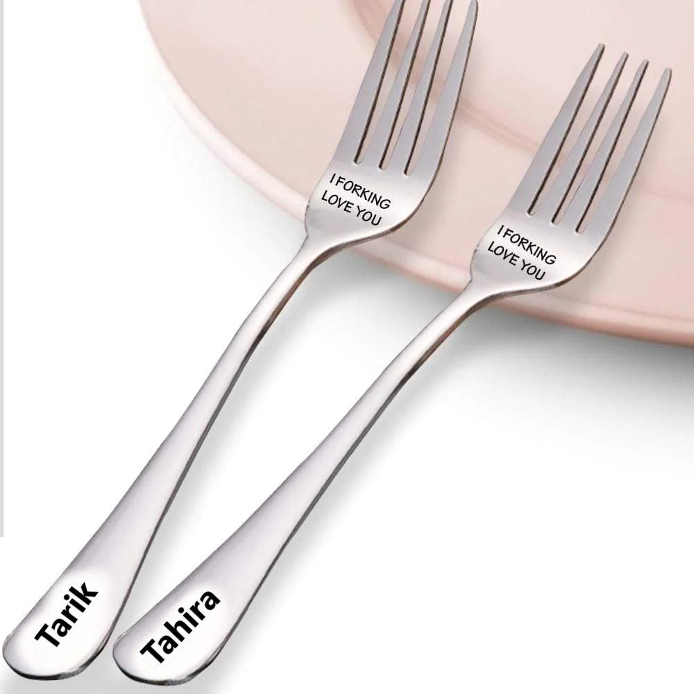 Personalized Spoon Silverware Engraved With Your Custom Message For Valentine and Birthday Gift | Engraved Gift Spoons For All Occassions