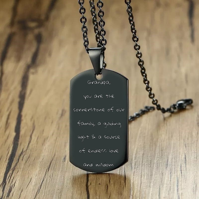 Custom Engraved Picture Potrait Keychain With Your Custom Message And Actual Handwriting Message | Personalized Memorial Keepsake Keychain
